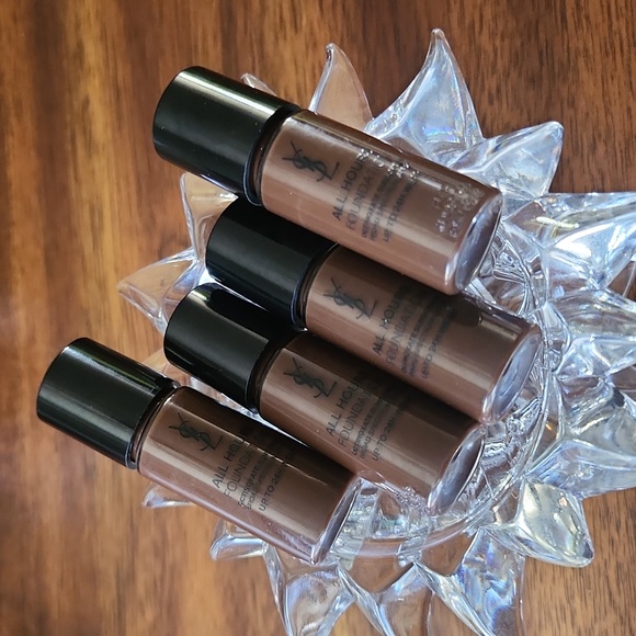 YSL All Hours Foundation #B90 Ebony Travel Size 33.oz/10ml Lot × 4